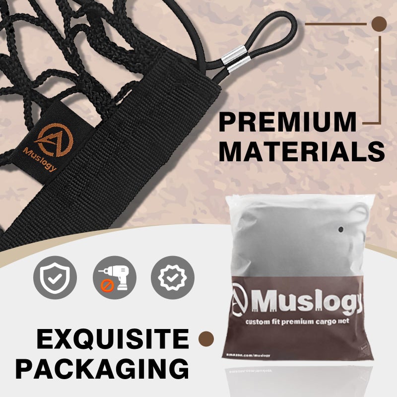 Muslogy Envelope Style Trunk Cargo Net Compatible with 2018-2024 2025 Toyota Camry Accessories Custom Fit Trunk Organizer Upgraded Mesh Storage Luggage Net - Image 2